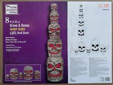 8 ft Giant LED Skull Stack Halloween Prop 2023 - Ships Next Day - Home Depot picture