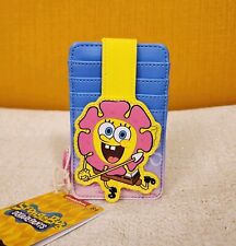 Loungefly Nickelodeon SpongeBob Square Pants Pink Flower Face Cardholder Wallet picture