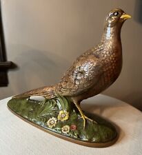 VINTAGE 1967 Ceramic Holland Mold Pheasant Figurine Large 13x9x4.5 (inches) NICE picture