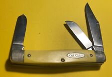 OLD CUTLER #532 (3) Blade 4 Inch Stockman Yellow Excellent Condition As Shown picture