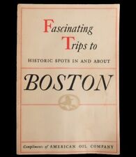 Vtg Fascinating Trips Historic Spots in & About Boston American Oil Co 1935 picture