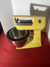 Vintage 1970s Hamilton Beach Scovill Deluxe 9 Speed Stand Mixer Harvest Gold picture