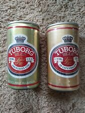 2 DIFFERENT Tuborg Beer Cans 12 Oz Aluminum  picture