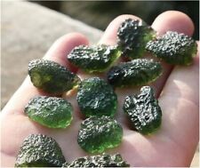 Natural Green Czech Moldavite Meteorite Necklace Pendant Chakra Healing 2-3 Gram picture