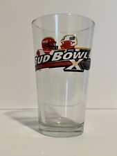 Vintage Bud Bowl X Glass Budweiser Bud Light Beer Glass - One Glass Only picture
