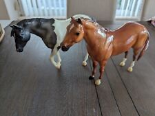 Breyer Horse Traditional Glossy Dun Lady Phase & Shasta Moon Blue Roan Pinto  picture