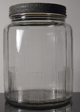 Vintage McLaughlin's Manor House Coffee Clear Glass Advertising Jar Art Deco picture