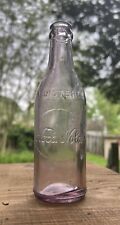 Rare Very Early Amethyst Koca Nola Soda Bottle, Crude, Bubbles, Stretching picture