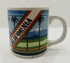 Karol Western 1985 California Text Palm Mountain Scene Mini Coffee Mug Tea Cup picture