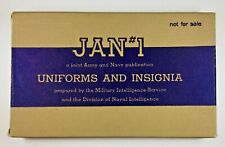 J.A.N. No 1 Publication Illustrated WWII Uniforms and Insignia Identification picture