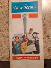 Vintage Esso Road Map  New Jersey 1972 Advertising Motoring USA Northeast Gas picture