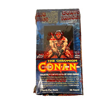 1993 COMIC IMAGES CONAN THE CHROMIUM COLLECTIONTRADING CARDS BOX 36 PACK SEALED picture