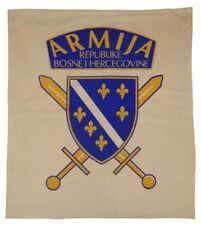Vintage Original Bosnia BH Army War Flag Banner 1990's Military picture