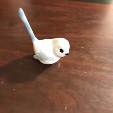 Vintage porcelain long tailed tit bird USSR Russia picture
