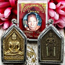 KhunPaen Prai Ashes Guman 2 Takrut Gambling Pendant Pad Be2551 Thai Amulet 17494 picture