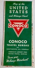 1940 Census Conoco Continental Oil Highway Road Map Of The United States #4 picture