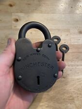 Winchester Padlock Key Set Gunsmith Lock 1.5LB+ Blacksmith Gun Rifles Collector picture