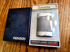 LOT of 2 - Vintage RONSON Varaflame Lighter w/ Case & Ronson Electronic Lighter picture