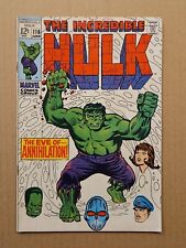 Incredible Hulk #116 Leader Appearance Marvel 1969 FN- picture