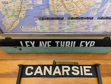 NY NYC SUBWAY ROLL SIGN CANARSIE BROOKLYN FLATLANDS SEASIDE RESORT FISHING PARKS picture