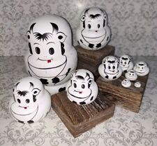 Wooden Cow Nesting Dolls picture