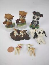 Vintage Figurines Lot of 7 Porcelain Ceramic Mixed Forest Animal Decor Figures  picture