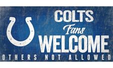 Indianapolis Colts Licensed 6x12 Fans Welcome Others Not Allowed Wood Sign picture