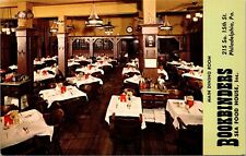 Vtg Philadelphia PA Bookbinders Sea food House Restaurant Dining Room Postcard picture