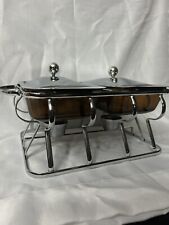 VINTAGE FIRE KING ANCHOR HOCKING DOUBLE  CASSEROLE, FOOD WARMER, SERVING SET. picture
