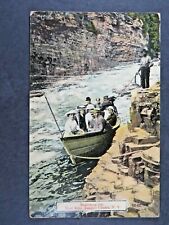 1913 Antique Postcard Beginning The Boat Ride Ausable Chasm NY Hand Tinted B2425 picture