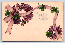 Vintage Postcard Best Wishes Floral Greeting picture