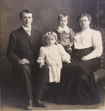 Victorian Antique Cabinet Card Photo of a Family Mother Father Children Siblings picture