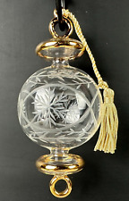 MARQUIS WATERFORD Etched Crystal Ornament Christmas Tree Holiday 6