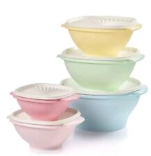 Tupperware Heritage Collection 10Piece Food Storage Container Set 5 Bowls 5 Lids picture