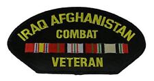 IRAQ AFGHANISTAN COMBAT VETERAN W/ CAMPAIGN RIBBONS PATCH OIF OEF picture