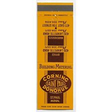 Corning Donohue St. Paul Minn. FS Empty Matchbook Cover Building Material picture