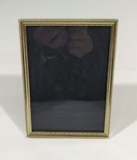 Vintage Table Top Photo Picture Frame 5x7 Gold Tone Metal Easel Ornate Velvet picture