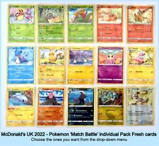 McDonalds 2022 Battle Match Pokemon Single Promo Cards (Select your Choice) picture
