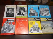 AMERICAN MOTORCYCLING MAGAZINES LOT OF 8,1951-1953 HARLEY INDIAN. picture