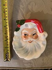 Vintage Hand Painted Ceramic Jolly Smiling Santa CHRISTMS Stamped Japan #4 picture