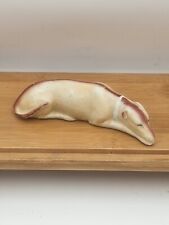 Antique Staffordshire Reclining Greyhound Whippet Dog Rare picture
