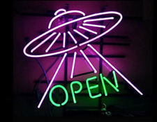 UFO Open Aliens Neon Light Sign 20