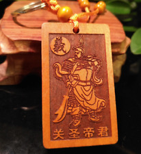 20pcs wood carving GuanyinBuddha Guan Yu Amitabha keychain pendant picture