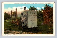 Fredericksburg VA- Virginia, Bivouac Lee And Jackson, Antique, Vintage Postcard picture