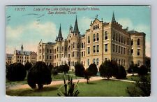 San Antonio TX-Texas, Lady Of The Lake College, Antique, Vintage c1914 Postcard picture