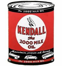 VINTAGE KENDAL 2000 MILE MOTOR OIL PORCELAIN SIGN GASOLINE STATION PUMP PLATE picture
