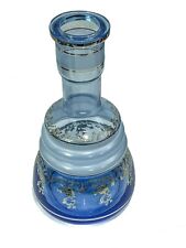 INHALE® 12''H  Hand Blown Crystal Glass Hookah Vase With 24k Gold Trimming picture