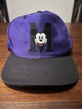 Vintage Disney Mickey Mouse The Disney Store SnapBack Cap Hat Purple / Black picture