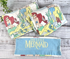Vintage Disney The Little Mermaid 3 Piece Twin Sheet Set 90s Ariel Flat Fitted picture