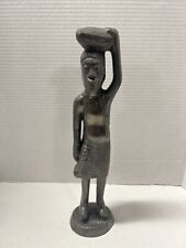 Vintage African Art Bronze Figurine Sculpture Tribal 14” Rustic picture